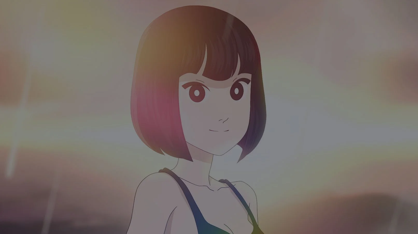 A mysterious girl in the dark